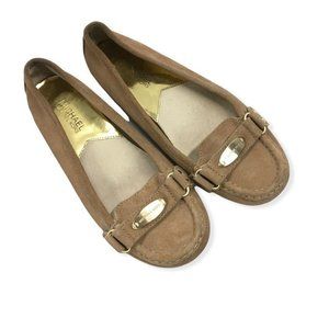 Michael Kors Women's Shoes Plate Driver Slipon Loafers Moccasins Suede Flats 6.5